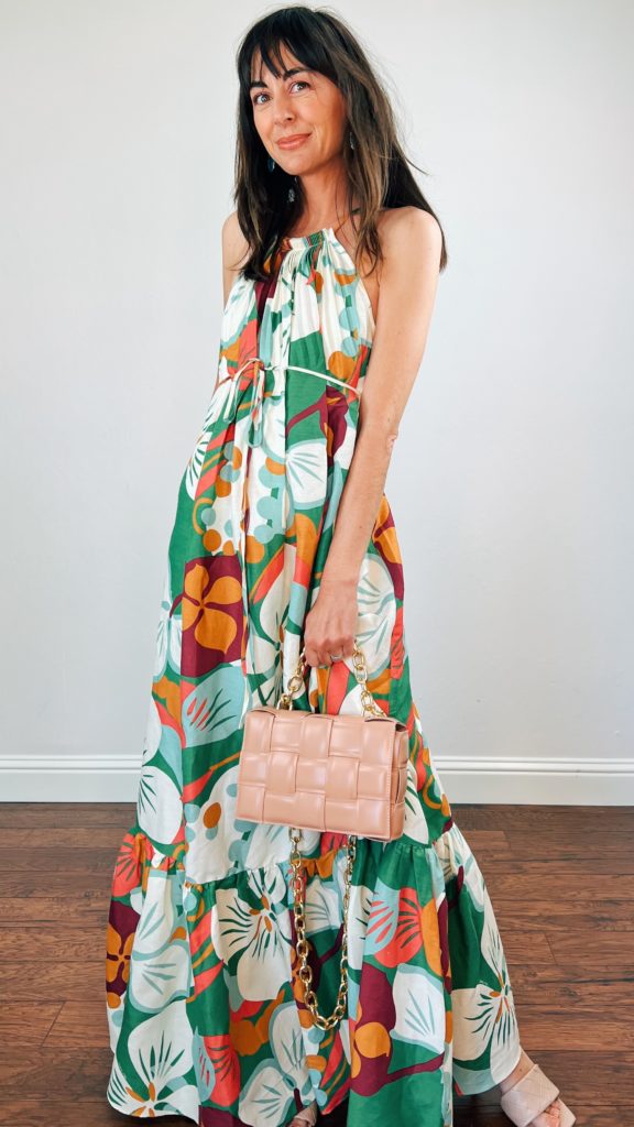 ted baker dress nordstrom floral print retro print dress dress trends 2022 nude bag botegga bag look alike nude purse with gold chain  nude women sandals 
