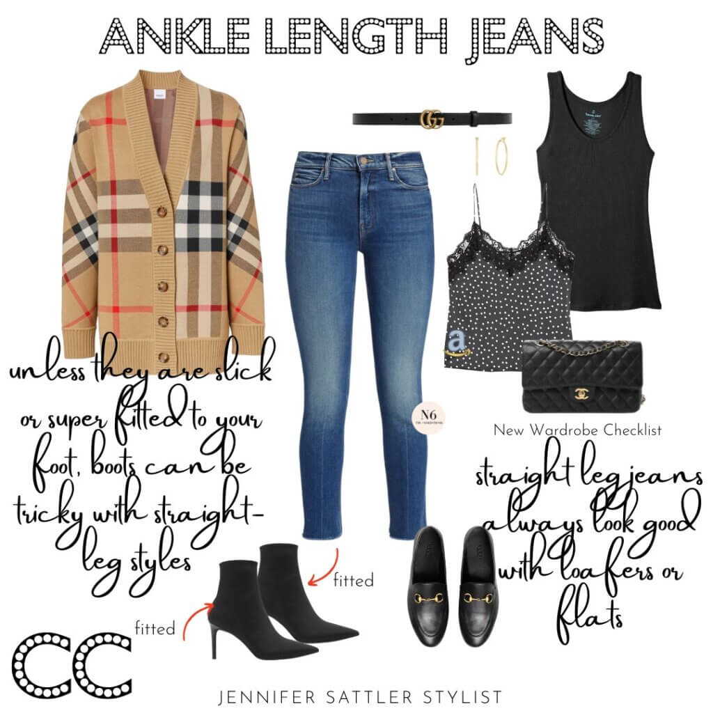 ANKLE-LENGTH JEANS CAPSULE WARDROBE COMBINATIONS