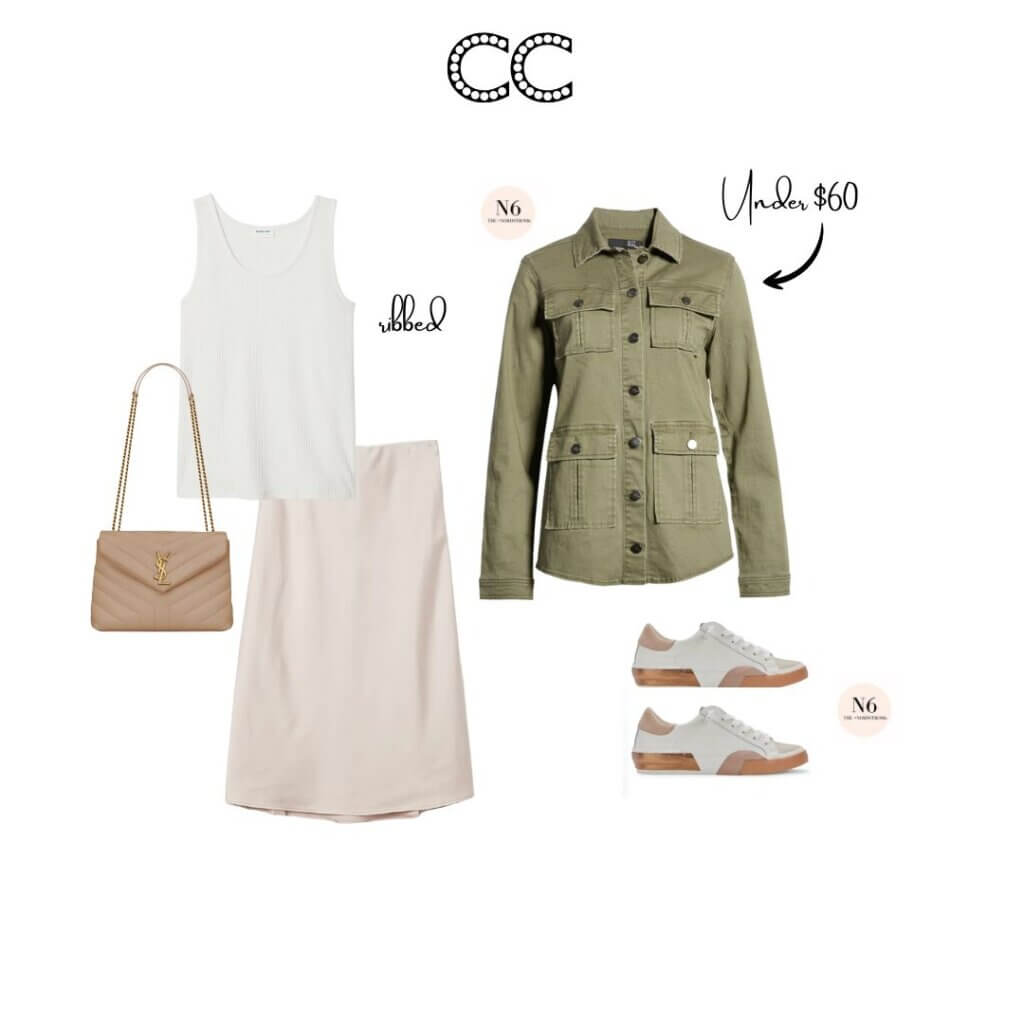 Monochromatic Capsule Wardrobes 
Skirt | Top | Jacket | Purse | Sneakers