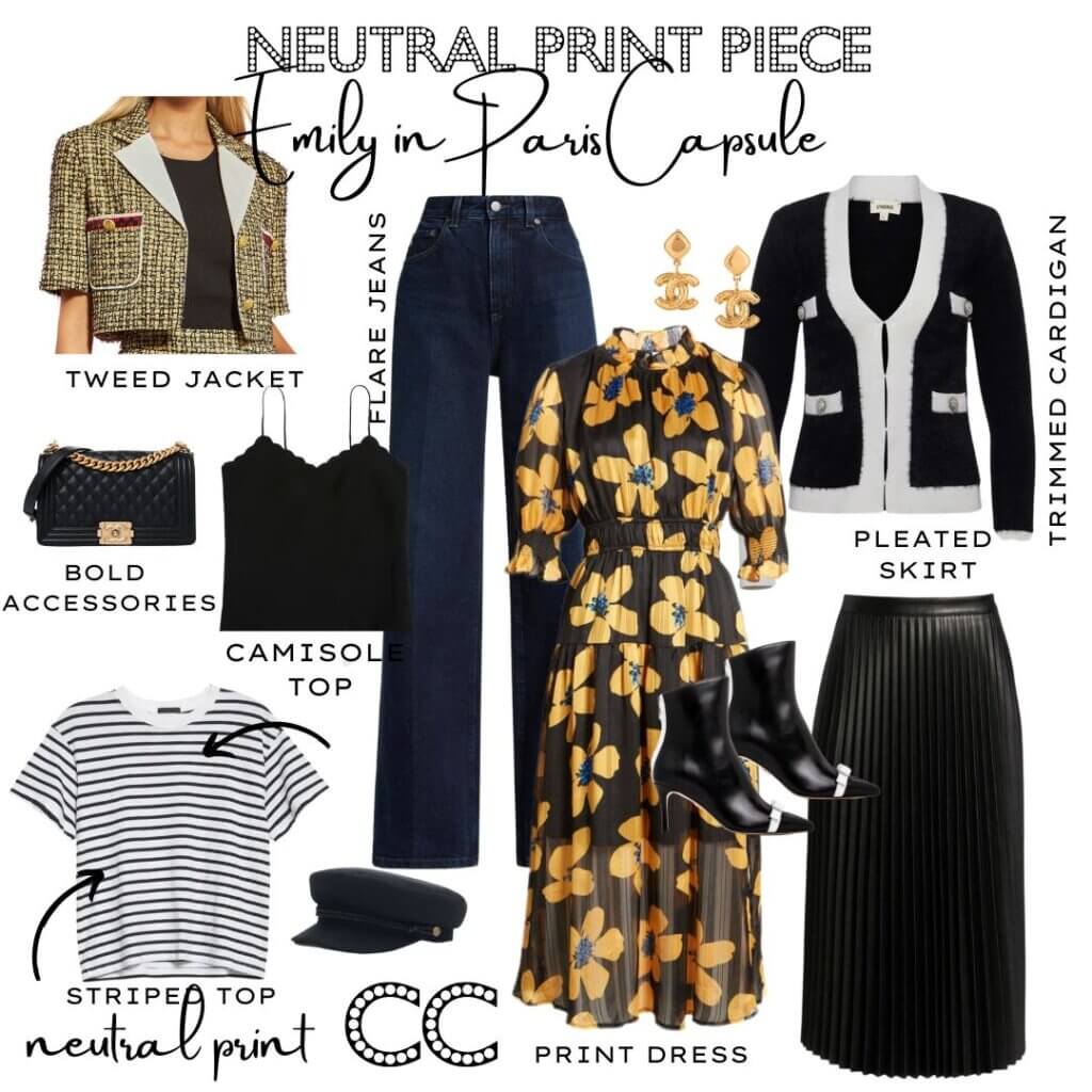 Capsule Wardrobe Combinations - NEUTRAL PRINT PIECE