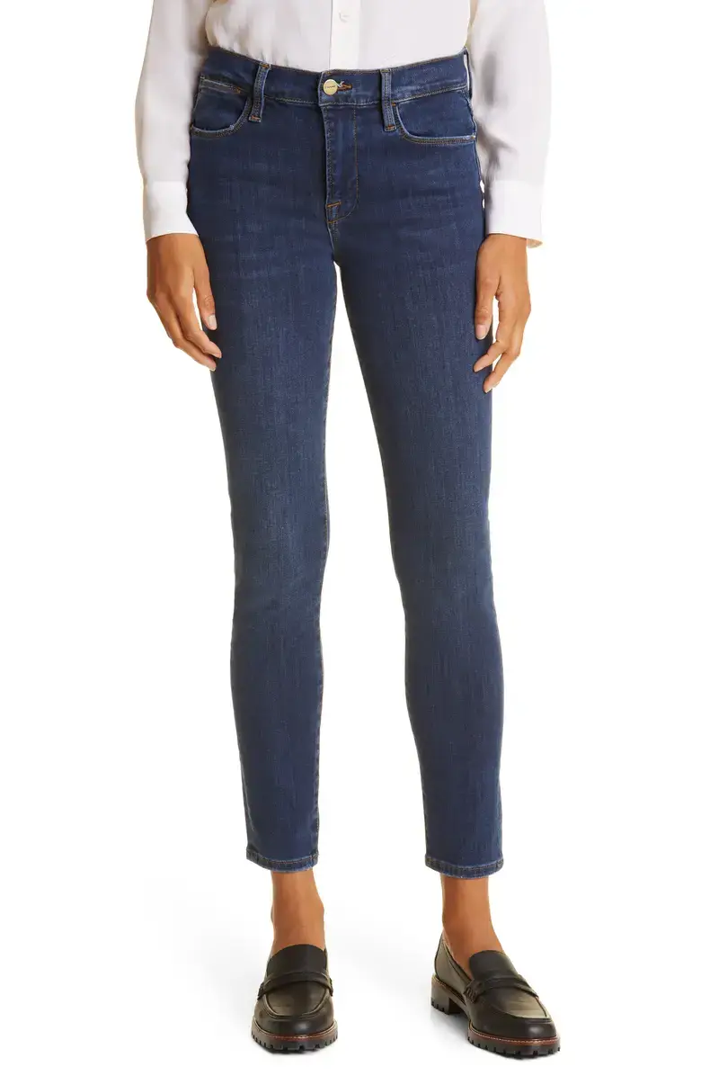 FRAME Le High Ankle Skinny Jeans