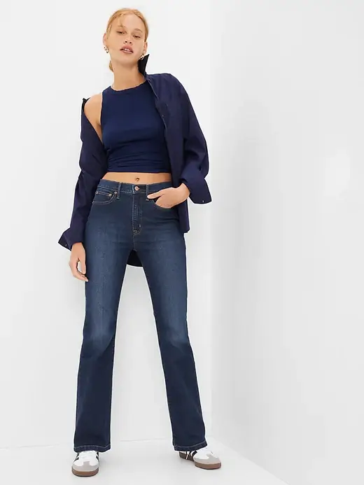 GAP High Rise '70s Flare Jeans with Washwell