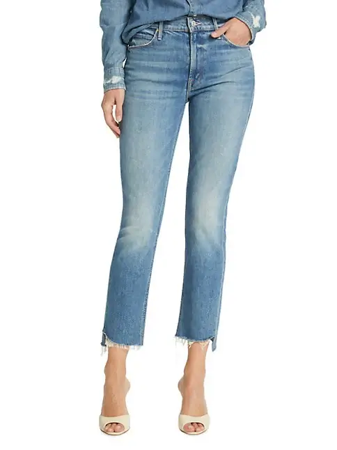 MOTHER The Dazzler Mid-Rise Ankle Jeans