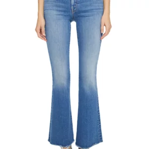 MOTHER Frayed High Waist Flare Jeans