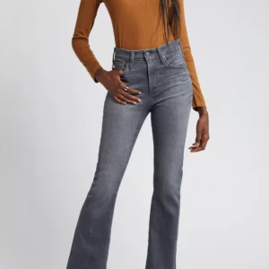 AG Farrah High Waist Raw Hem Bootcut Jeans