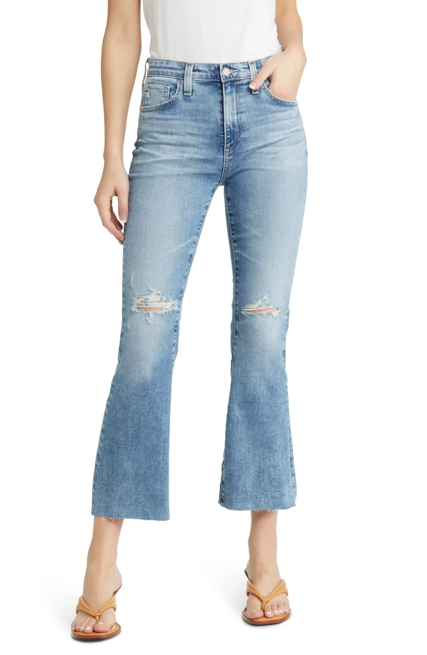 AG Farrah High Waist Crop Bootcut Jeans