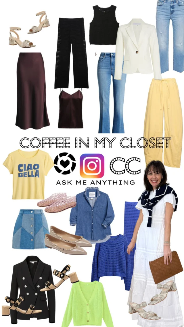 Coffee on my Closet - LIVE STYLING SESION ON Instagram each week. 

This week I’m sharing the answers to ask me anything 

Comment ANYTHING below to receive a DM with the link to shop this post on my LTK ⬇ https://liketk.it/5coY7